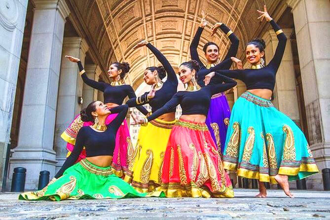 Bollywood dancers performing at wedding